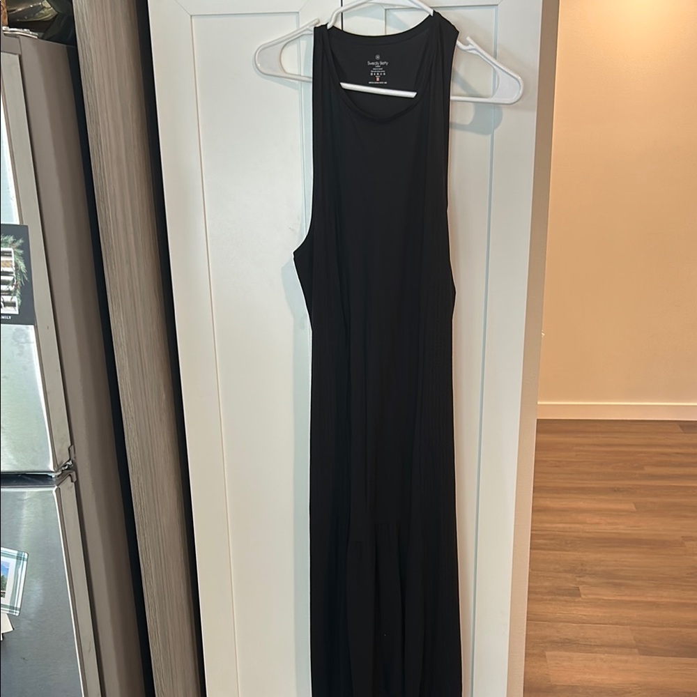 Sweaty Betty Black Halter Maxi Sheath Dress